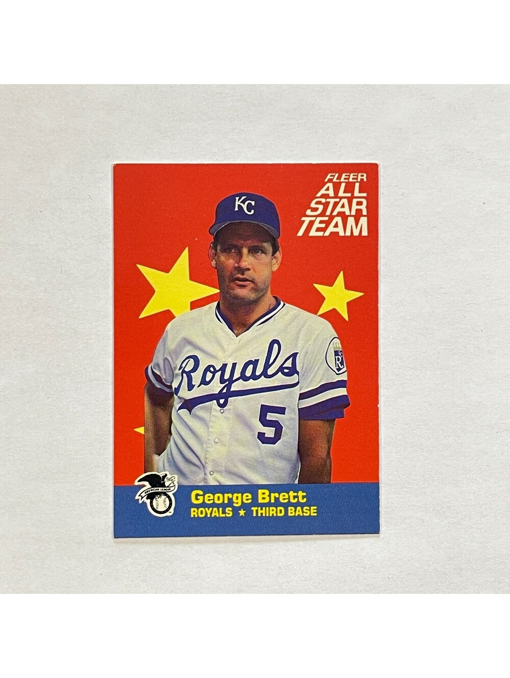 1986 Fleer All Star Team #3 George Brett Kansas City Royals Card
